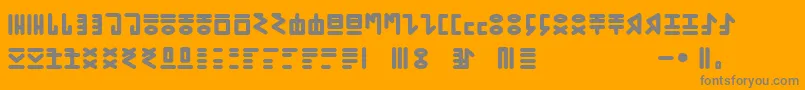 More about GENР RICA PRIMITIVA 01 Font GENР RICA PRIMITIVA 01 Font – Gray Fonts on Orange Background